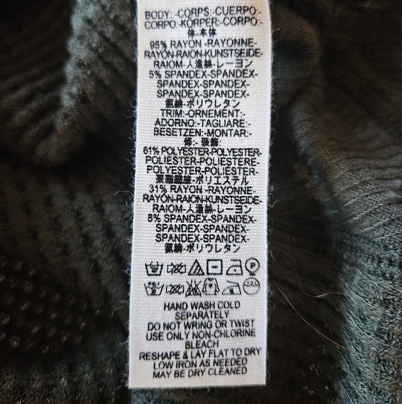 Free People Catalina Thermal Tee Long Sleeves Oversized Slouchy Olive Small EUC - Picture 6 of 15